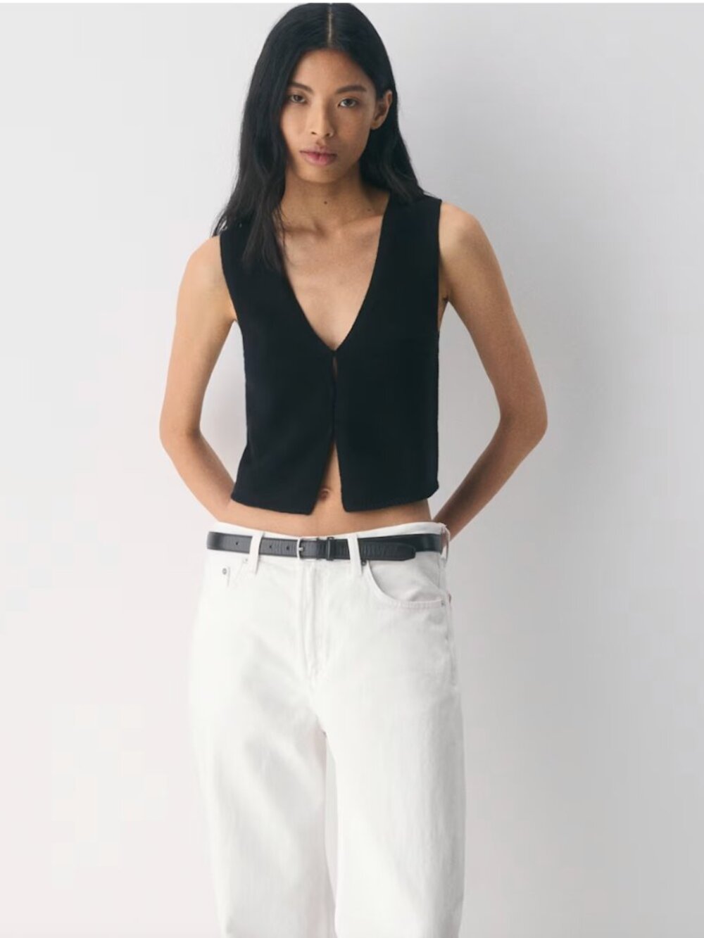 NWT Aritzia Wilfred Cotton Charm Basque Sweater Vest